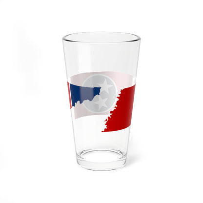 Flag-map of Tennessee (United States) Pint Glass 16oz