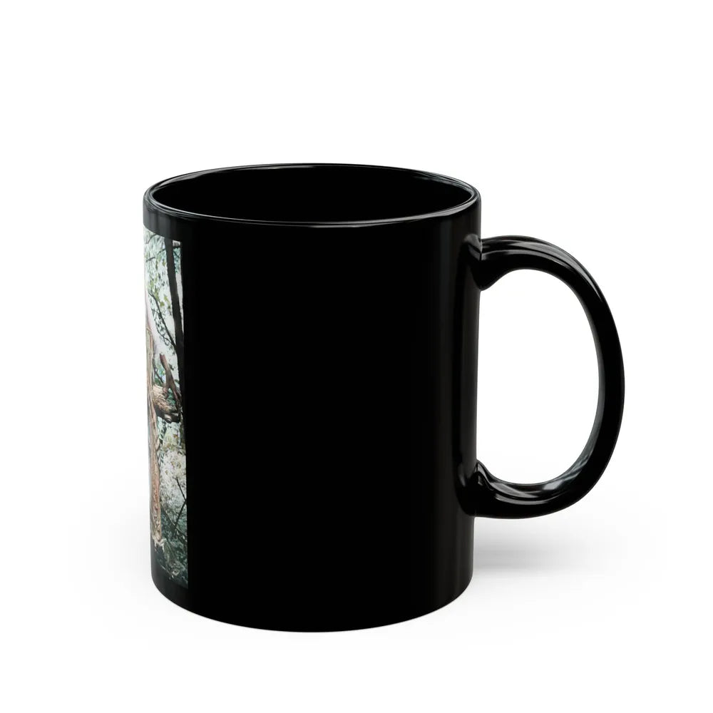 Veronica Carlson #127 (Vintage Female Icon) Black Coffee Mug-Go Mug Yourself