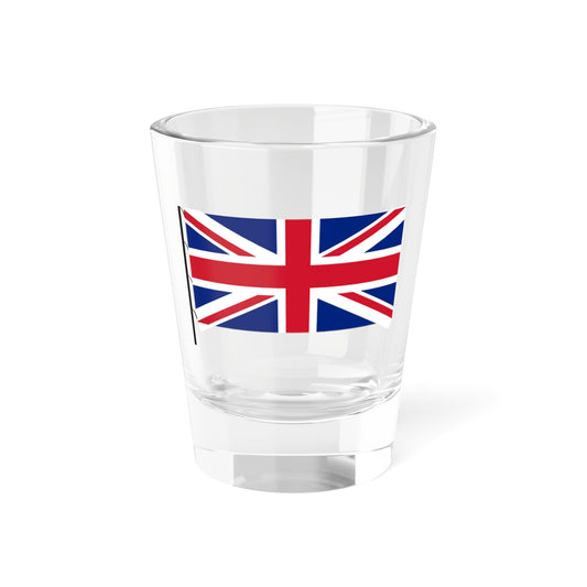 Union Flag on staff hoist left (United Kingdom) Shot Glass 1.5oz