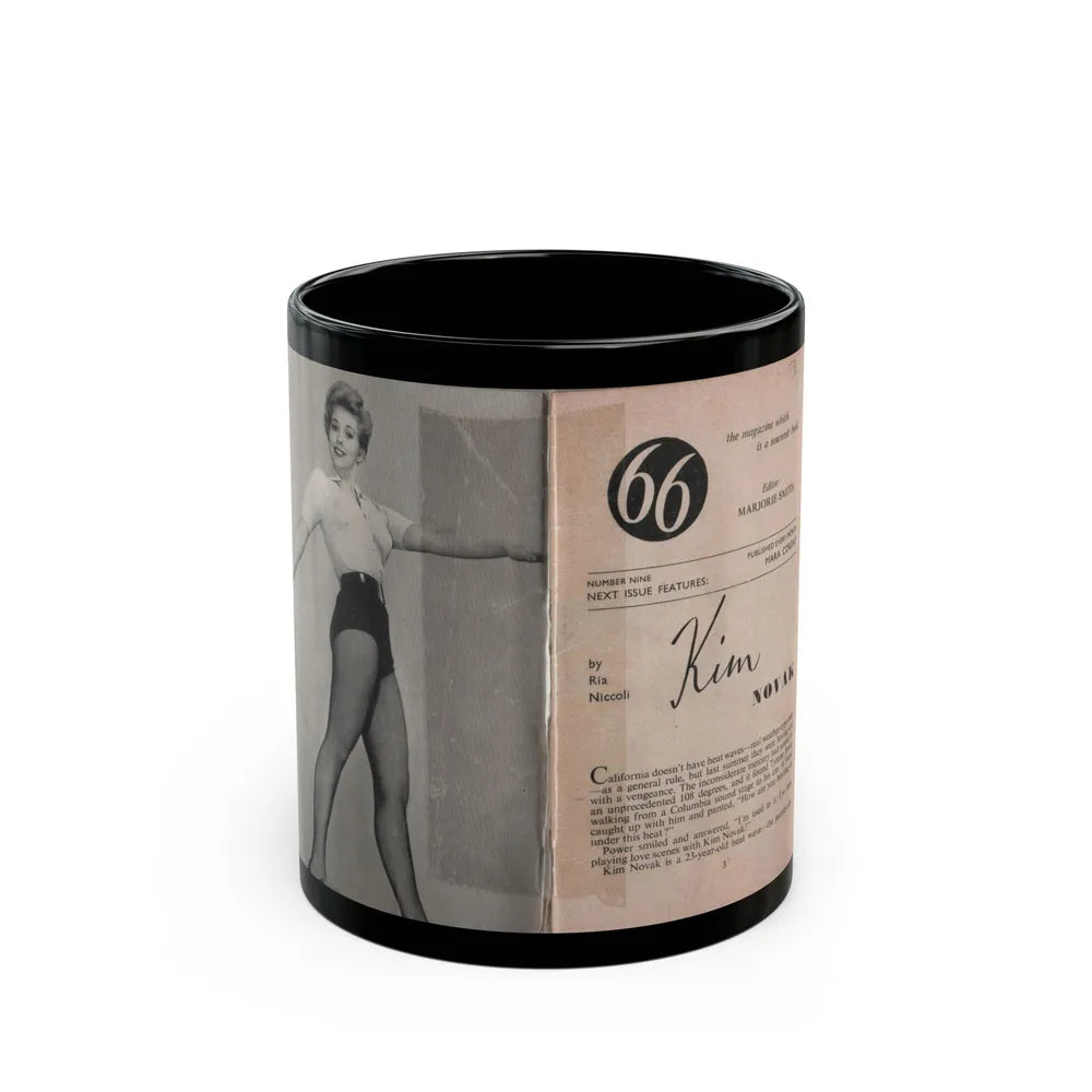 Kim Novak #140 - Scanned Mag. 66 Photos (Vintage Female Icon) Black Coffee Mug-11oz-Go Mug Yourself