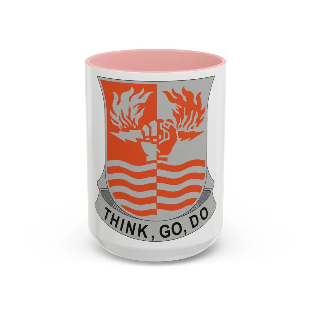 504 Signal Battalion (U.S. Army) Accent Coffee Mug-15oz-Pink-Go Mug Yourself