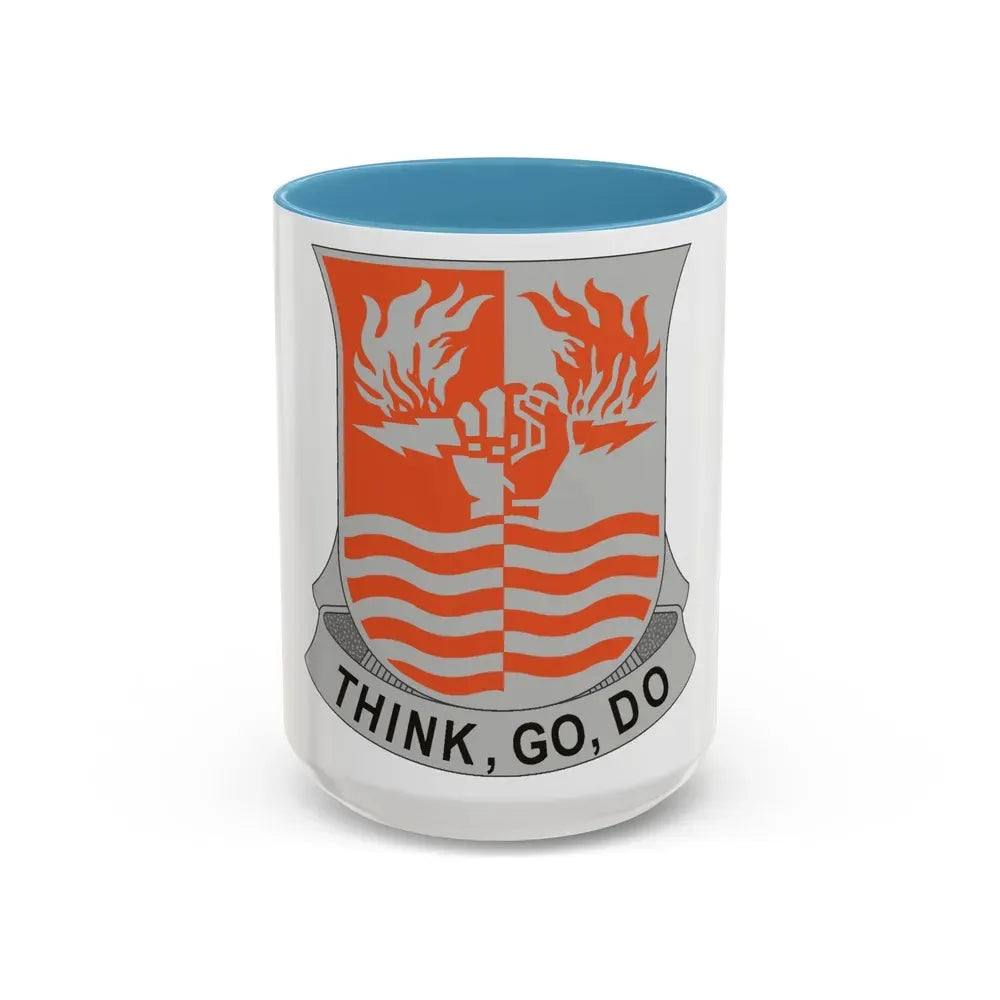 504 Signal Battalion (U.S. Army) Accent Coffee Mug 15oz Light Blue - Go Mug Yourself