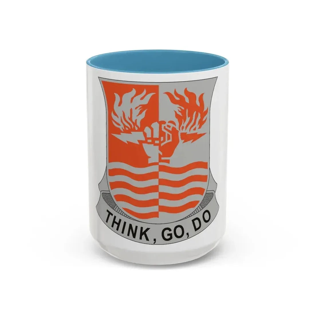 504 Signal Battalion (U.S. Army) Accent Coffee Mug 15oz Light Blue - Go Mug Yourself