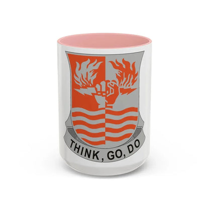 504 Signal Battalion (U.S. Army) Accent Coffee Mug 15oz Pink - Go Mug Yourself