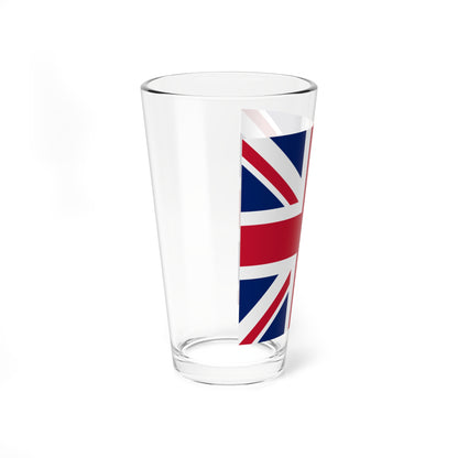Union Jack square (United Kingdom) Pint Glass 16oz