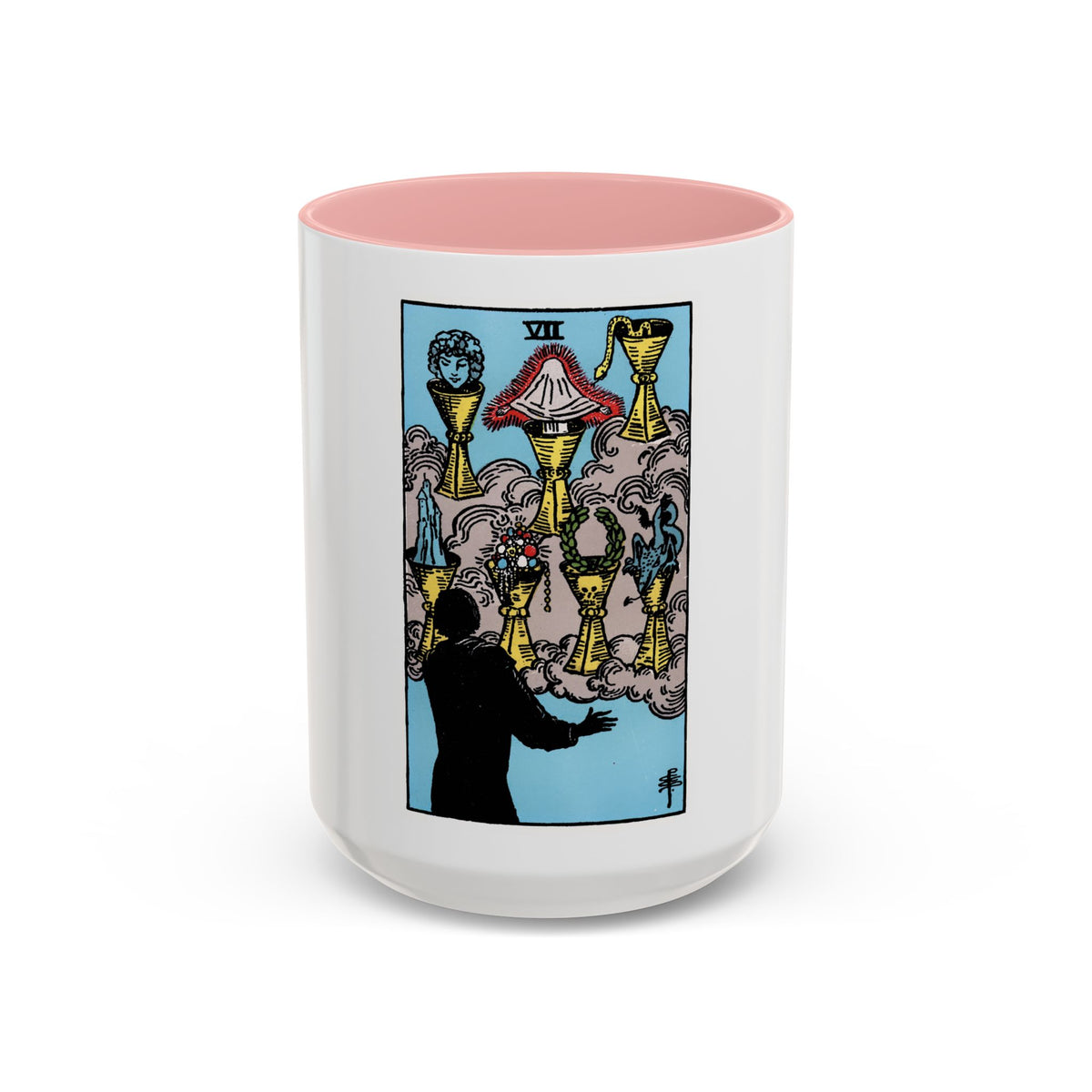 The 7 of Cups (Tarot Card) Accent Coffee Mug
