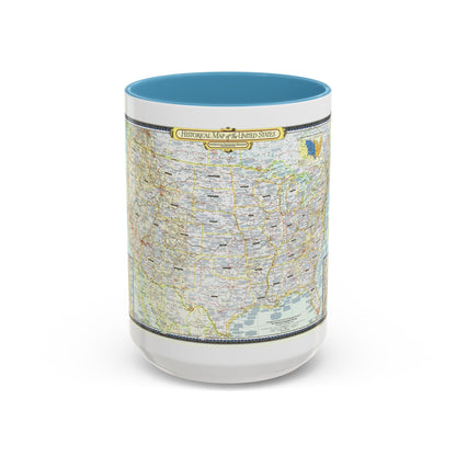 USA - An Historical Map (1953) (Map) Accent Coffee Mug