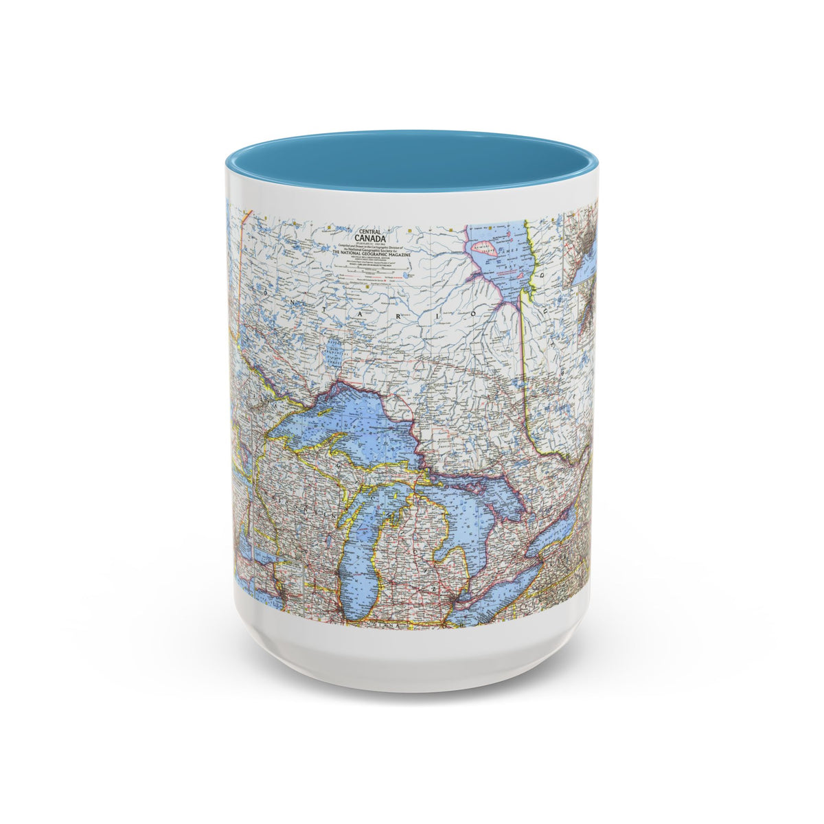 Canada - Central (1963) (Map) Accent Coffee Mug