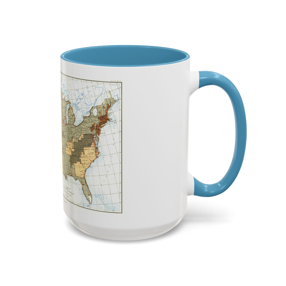 USA - The United States (1892) (Map) Accent Coffee Mug