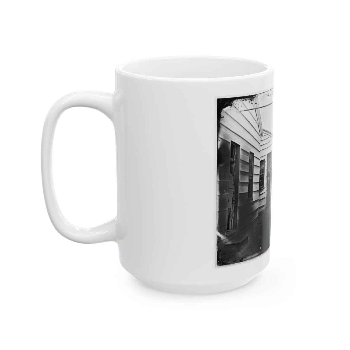 Washington, D.C. Convalescent Soldiers And Others Outside Quarters Of The Sanitary Commission Home Lodge (U.S. Civil War) White Coffee Mug