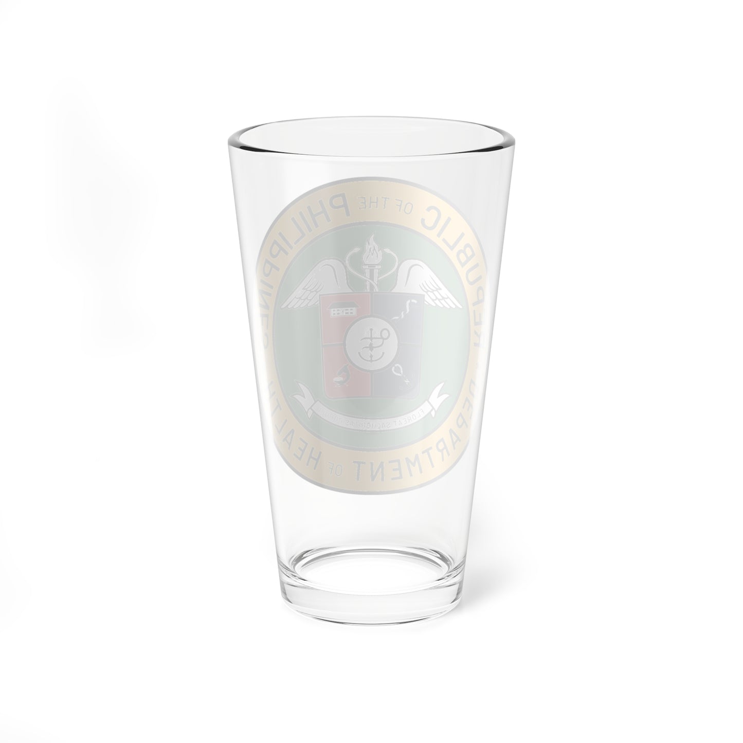 DOH PH new logo (Philippines) (Coat of Arms) Pint Glass 16oz