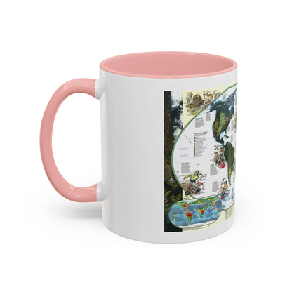 World Map - Diversity of Life (1999) (Map) Accent Coffee Mug