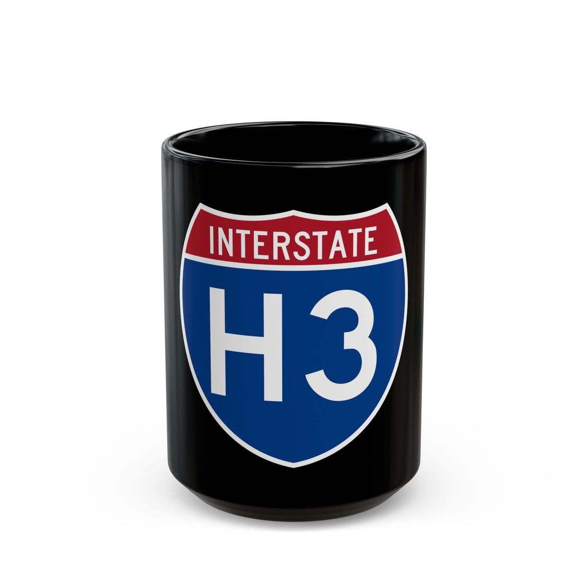Interstate H3 (U.S. Highways) Black Coffee Mug