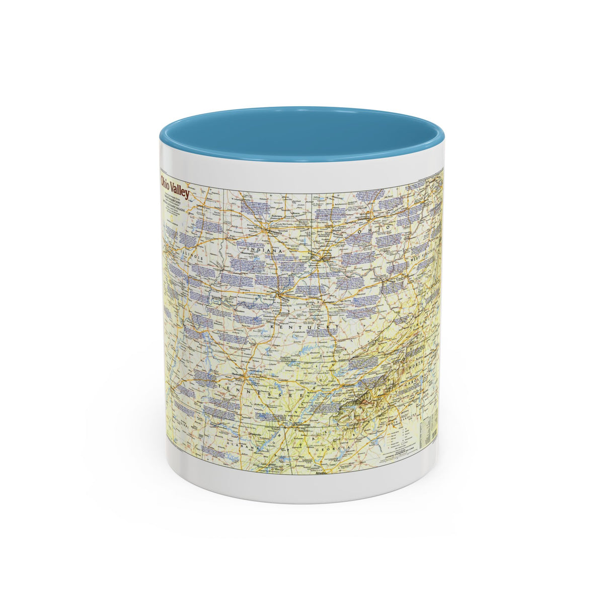 USA - Ohio Valley 1 (1985) (Map) Accent Coffee Mug
