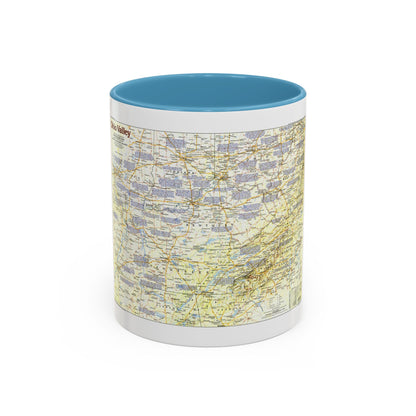 USA - Ohio Valley 1 (1985) (Map) Accent Coffee Mug