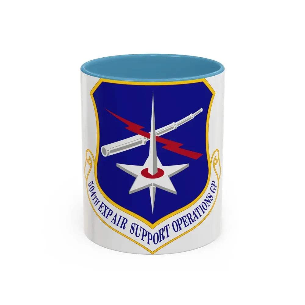 504th Expeditionary Air Support Operations Group (U.S. Air Force) Accent Coffee Mug 11oz Light Blue - Go Mug Yourself