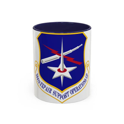 504th Expeditionary Air Support Operations Group (U.S. Air Force) Accent Coffee Mug 11oz Navy - Go Mug Yourself
