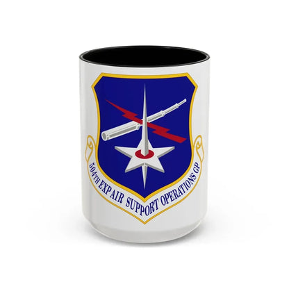 504th Expeditionary Air Support Operations Group (U.S. Air Force) Accent Coffee Mug 15oz Black - Go Mug Yourself