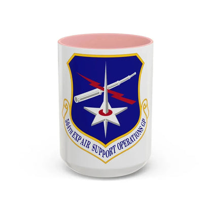 504th Expeditionary Air Support Operations Group (U.S. Air Force) Accent Coffee Mug 15oz Pink - Go Mug Yourself