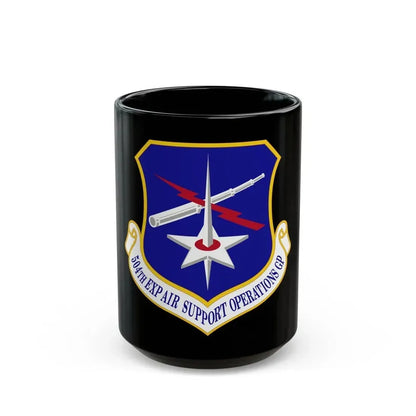 504th Expeditionary Air Support Operations Group (U.S. Air Force) Black Coffee Mug 15oz - Go Mug Yourself