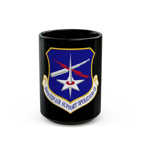 504th Expeditionary Air Support Operations Group (U.S. Air Force) Black Coffee Mug 15oz - Go Mug Yourself