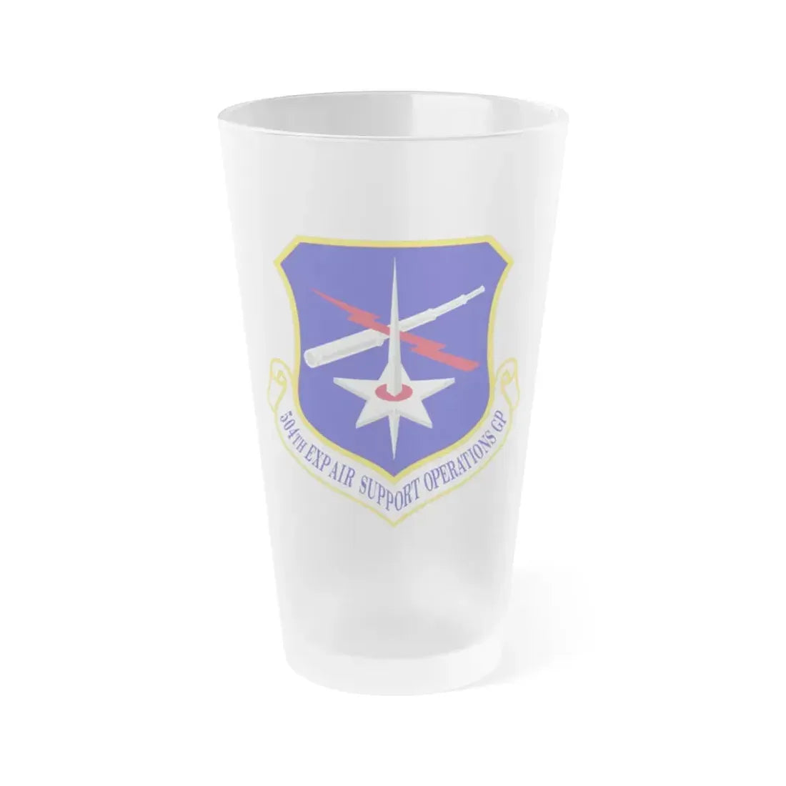 504th Expeditionary Air Support Operations Group (U.S. Air Force) Frosted Pint Glass 16oz Default Title - Go Mug Yourself