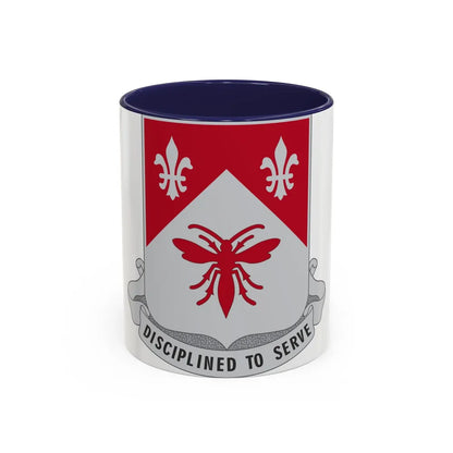 505 Engineer Battalion (U.S. Army) Accent Coffee Mug-11oz-Navy-Go Mug Yourself