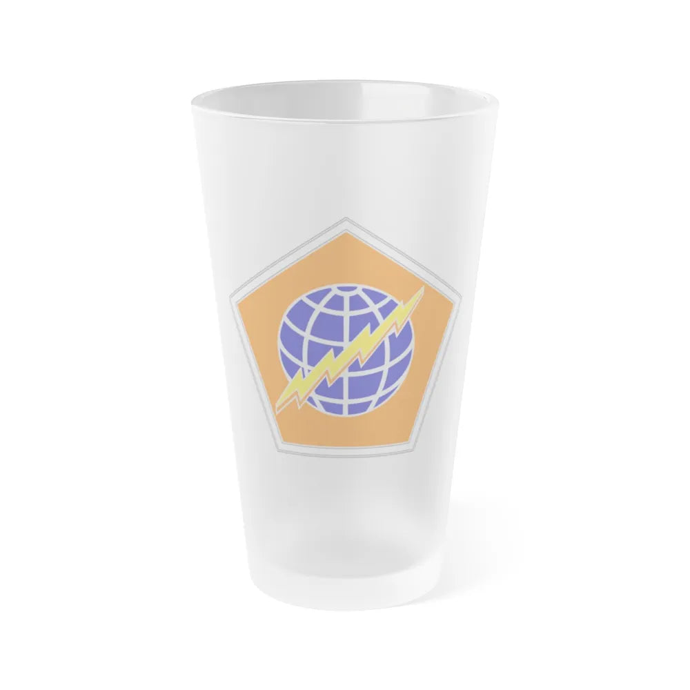 505 Signal Brigade 2 (U.S. Army) Frosted Pint Glass 16oz-Go Mug Yourself