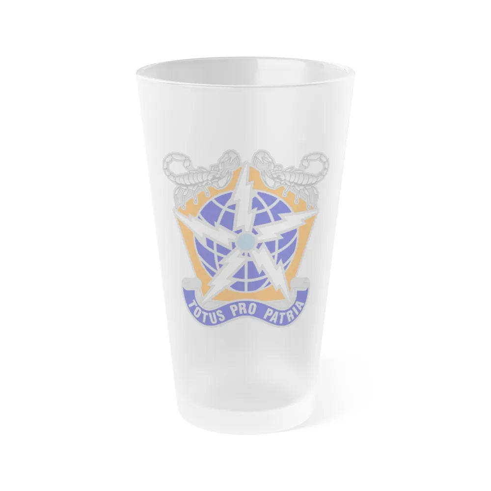 505 Signal Brigade 3 (U.S. Army) Frosted Pint Glass 16oz-Go Mug Yourself