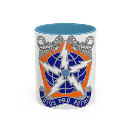505 Signal Brigade 3 (U.S. Army) Accent Coffee Mug 11oz Light Blue - Go Mug Yourself