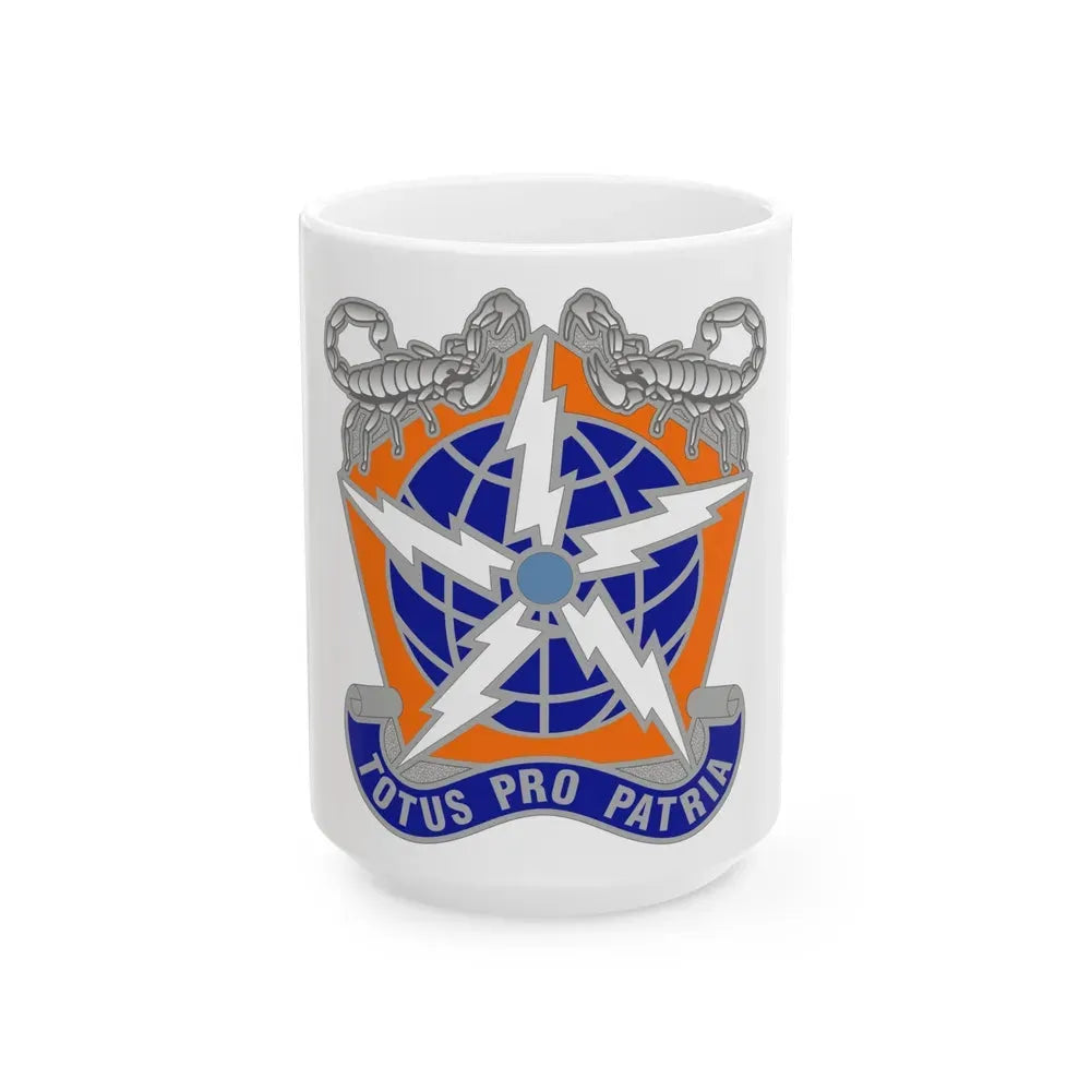 505 Signal Brigade 3 (U.S. Army) White Coffee Mug 15oz - Go Mug Yourself