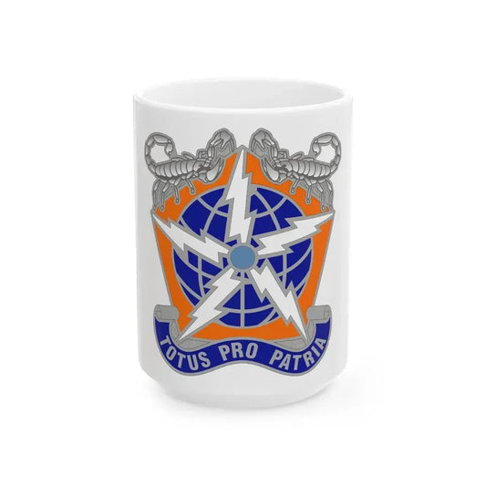 505 Signal Brigade 3 (U.S. Army) White Coffee Mug 15oz - Go Mug Yourself