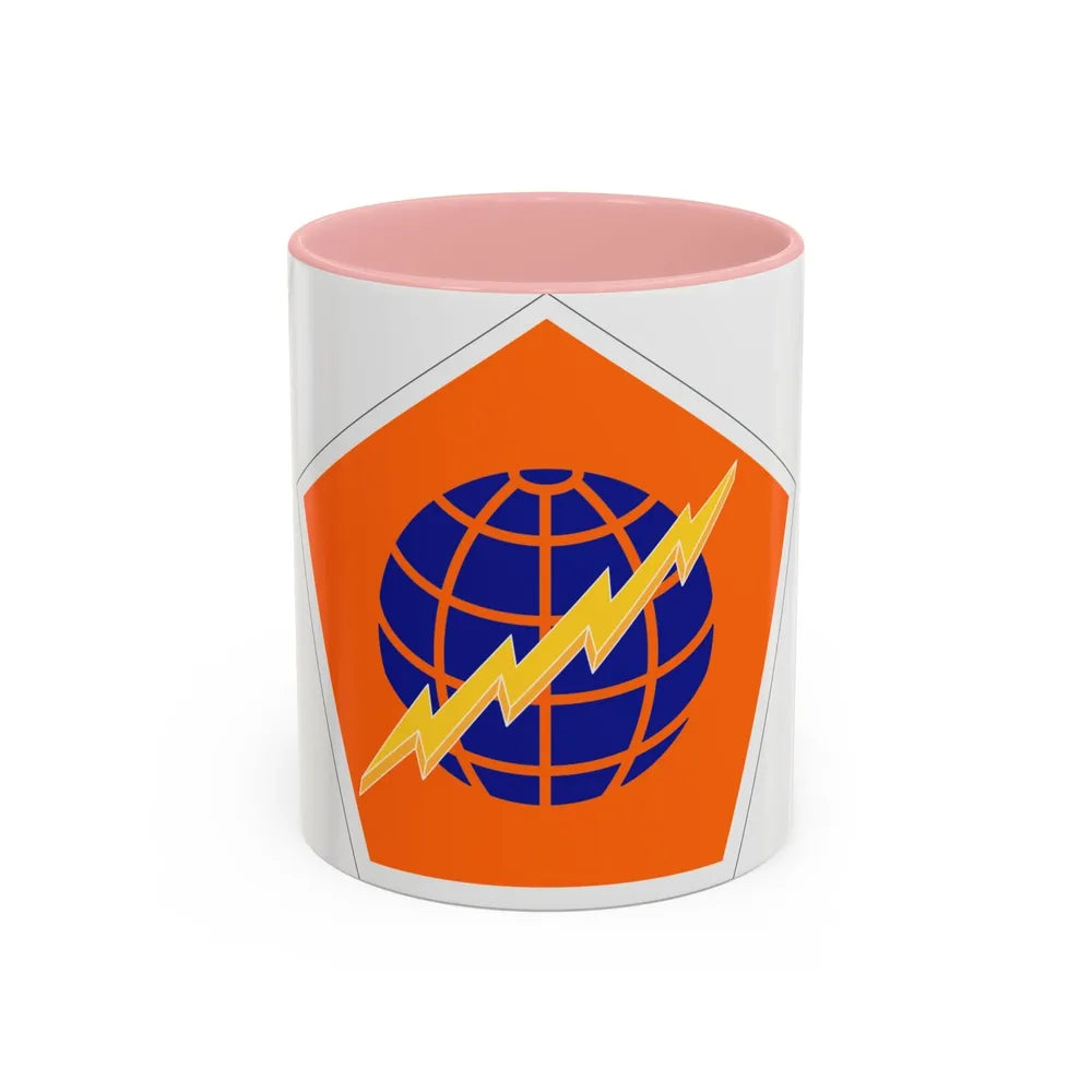 505 Signal Brigade (U.S. Army) Accent Coffee Mug-11oz-Pink-Go Mug Yourself