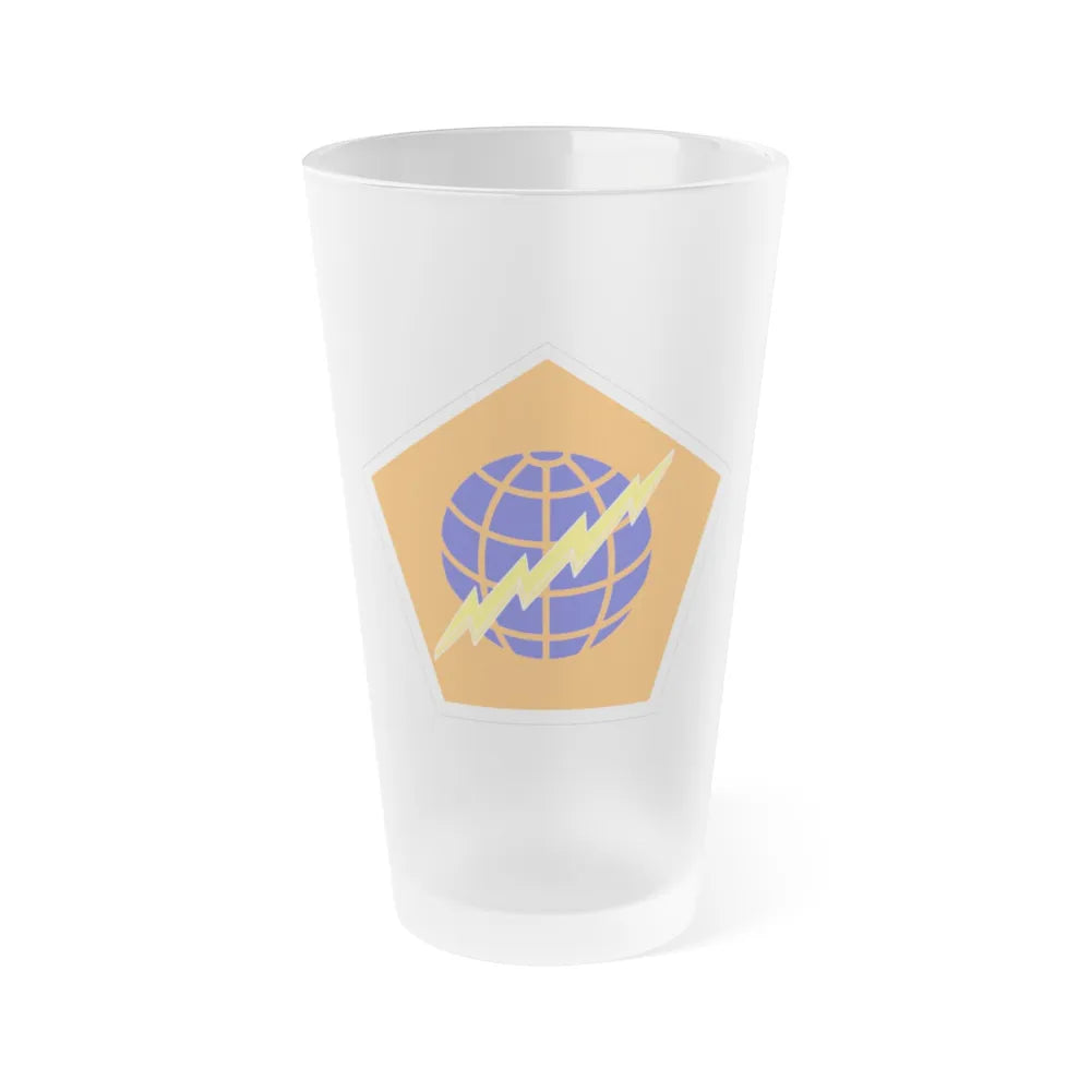 505 Signal Brigade (U.S. Army) Frosted Pint Glass 16oz-Go Mug Yourself