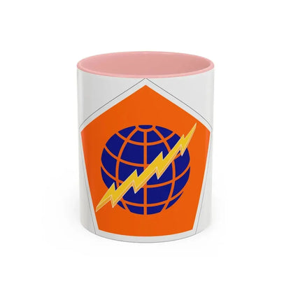 505 Signal Brigade (U.S. Army) Accent Coffee Mug 11oz Pink - Go Mug Yourself