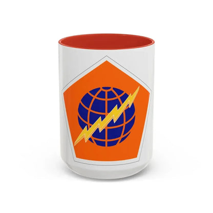 505 Signal Brigade (U.S. Army) Accent Coffee Mug 15oz Pink - Go Mug Yourself