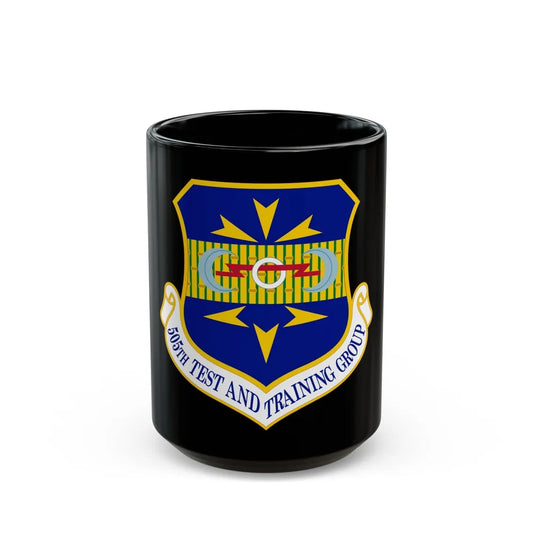 505 Test and Training Group ACC (U.S. Air Force) Black Coffee Mug-15oz-Go Mug Yourself