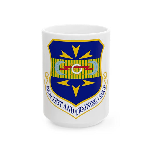 505 Test and Training Group ACC (U.S. Air Force) White Coffee Mug-15oz-Go Mug Yourself