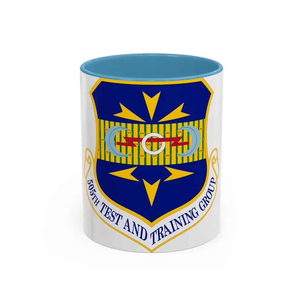 505 Test and Training Group ACC (U.S. Air Force) Accent Coffee Mug 11oz Light Blue - Go Mug Yourself