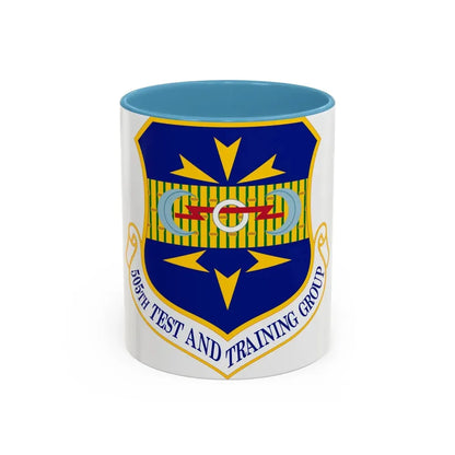 505 Test and Training Group ACC (U.S. Air Force) Accent Coffee Mug 11oz Light Blue - Go Mug Yourself
