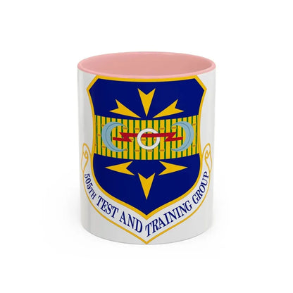 505 Test and Training Group ACC (U.S. Air Force) Accent Coffee Mug 11oz Pink - Go Mug Yourself