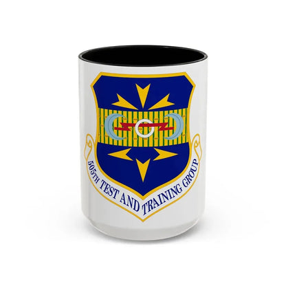 505 Test and Training Group ACC (U.S. Air Force) Accent Coffee Mug 15oz Black - Go Mug Yourself