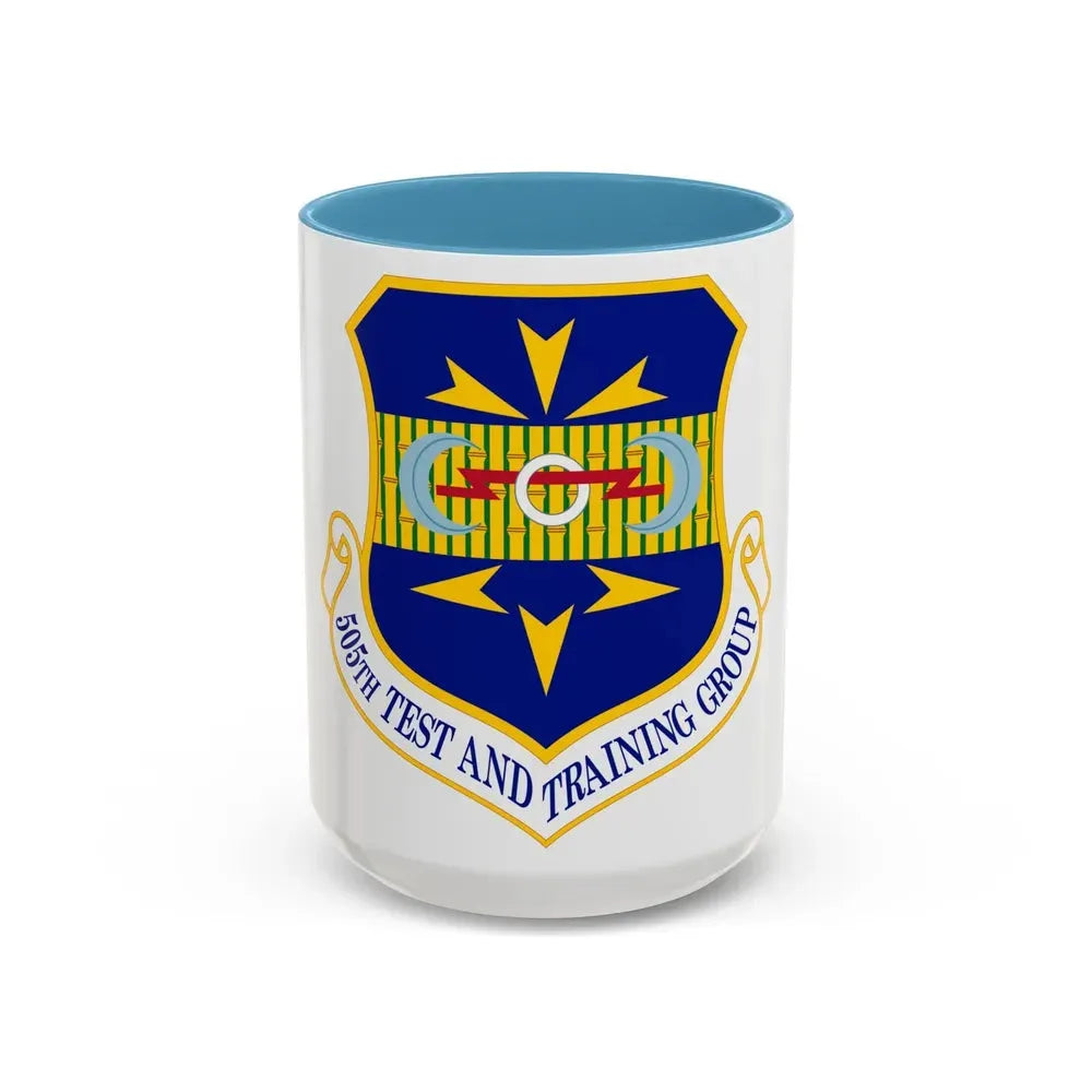 505 Test and Training Group ACC (U.S. Air Force) Accent Coffee Mug 15oz Light Blue - Go Mug Yourself