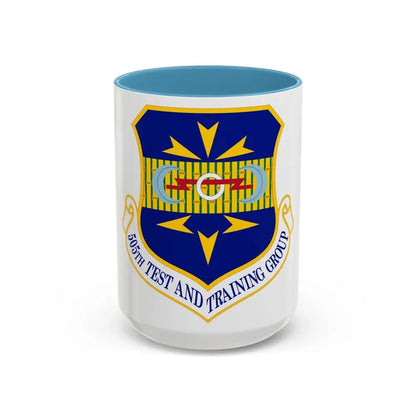 505 Test and Training Group ACC (U.S. Air Force) Accent Coffee Mug 15oz Light Blue - Go Mug Yourself