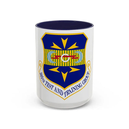 505 Test and Training Group ACC (U.S. Air Force) Accent Coffee Mug 15oz Navy - Go Mug Yourself