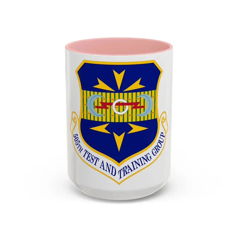 505 Test and Training Group ACC (U.S. Air Force) Accent Coffee Mug 15oz Pink - Go Mug Yourself