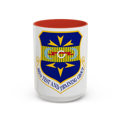 505 Test and Training Group ACC (U.S. Air Force) Accent Coffee Mug 15oz Red - Go Mug Yourself