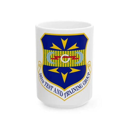 505 Test and Training Group ACC (U.S. Air Force) White Coffee Mug 15oz - Go Mug Yourself