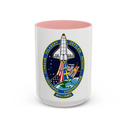 STS 116 (NASA) Accent Coffee Mug-15oz-Pink-Go Mug Yourself