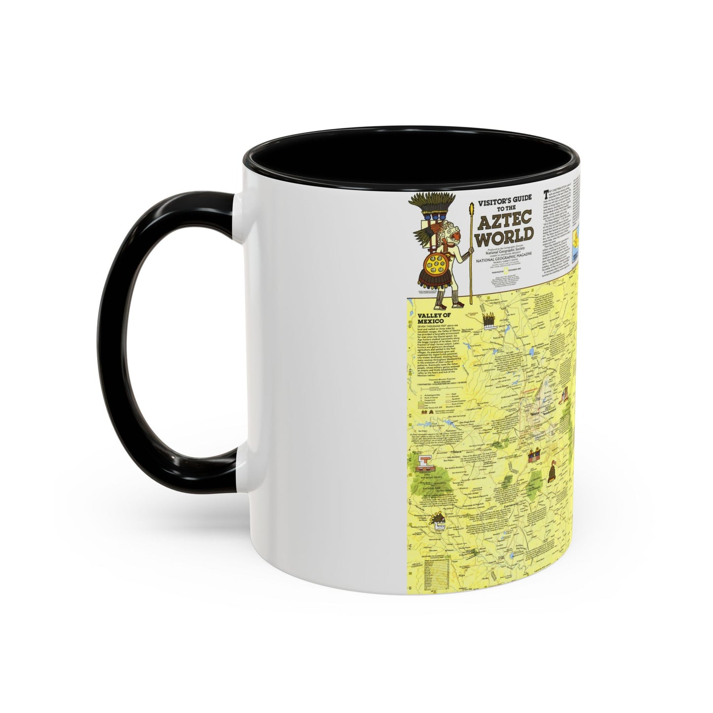 Central America - The Aztec World (1980) (Map) Accent Coffee Mug